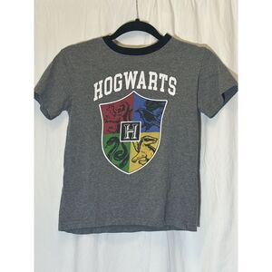 Harry Potter Wizarding World Boy's Hogwarts ‎ Crest T-Shirt Gray Size 10/12 A24